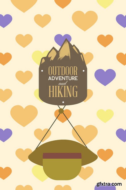 Hiking & campingIllustrations Pack 100xEPS