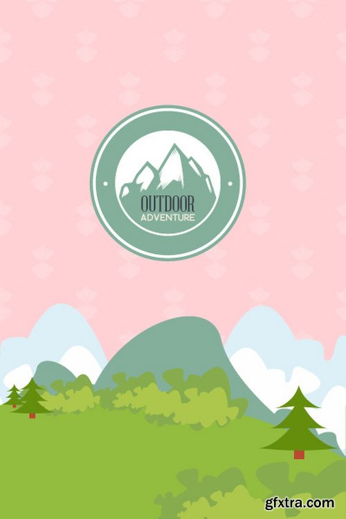 Hiking & campingIllustrations Pack 100xEPS