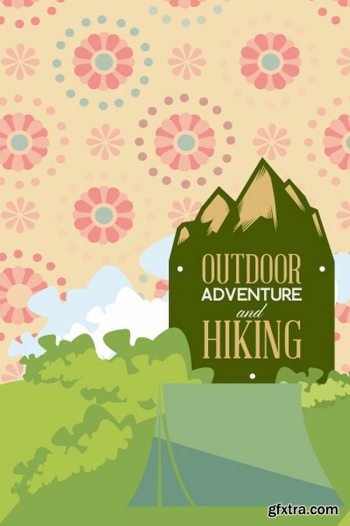 Hiking & campingIllustrations Pack 100xEPS