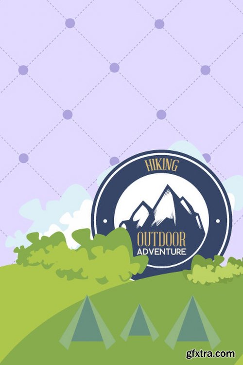 Hiking & campingIllustrations Pack 100xEPS