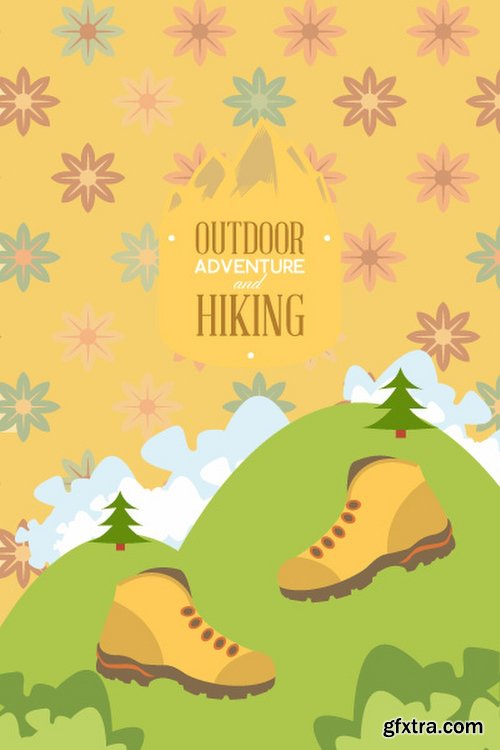 Hiking & campingIllustrations Pack 100xEPS