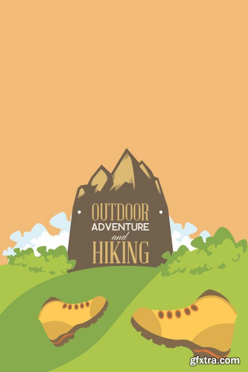 Hiking & campingIllustrations Pack 100xEPS