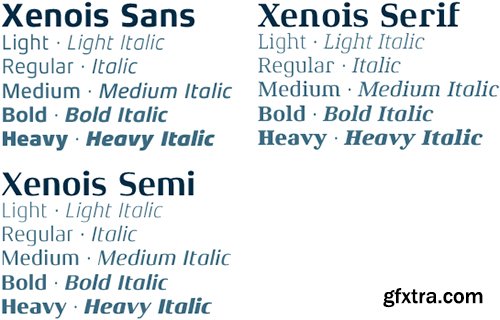 Xenois Font Family- 60 Fonts $2100