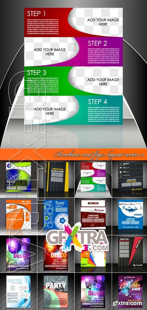 Brochure and flyer layout vector 4