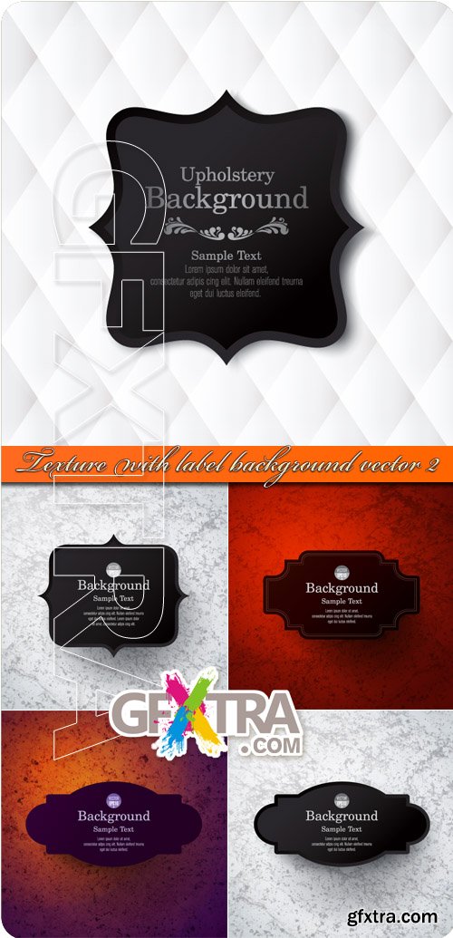 Texture with label background vector 2