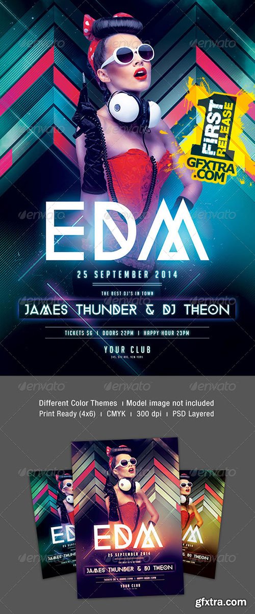 EDM Party Flyer - GraphicRiver 8551572