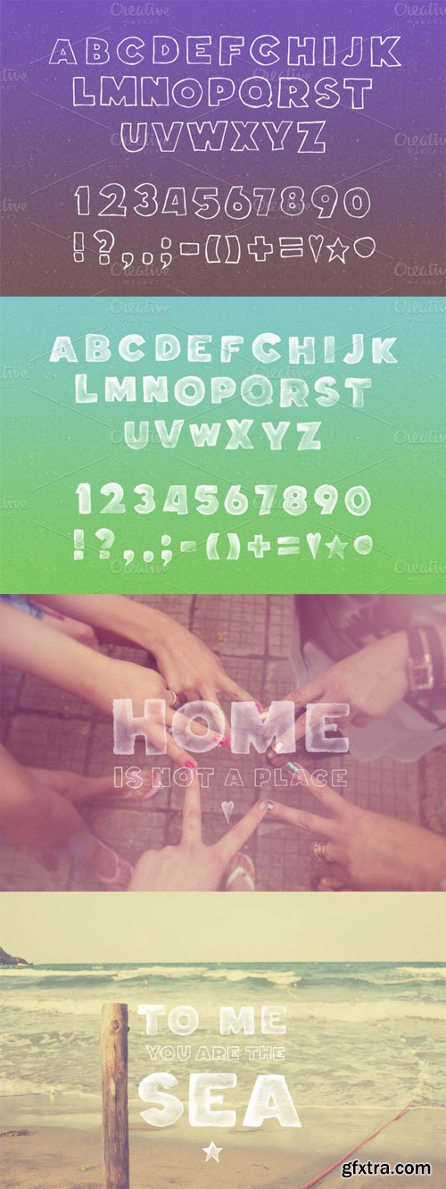 Plumpy Font Photoshop Brushes