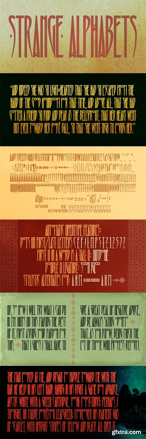 Strange Alphabets Font for $30