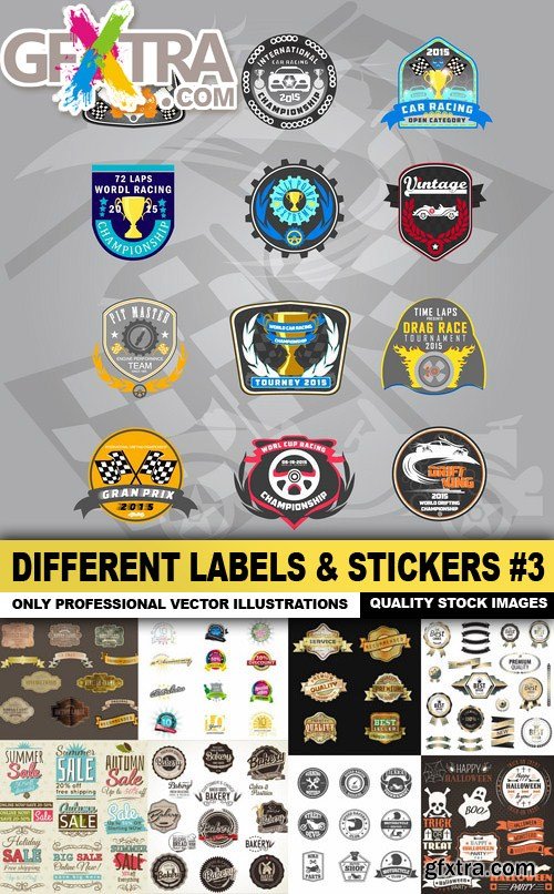 Different Labels &amp; Stickers #3 - 25 Vector