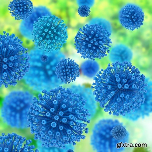 Stock Photos - Bacteria virus under microscope 2, 25xJPG