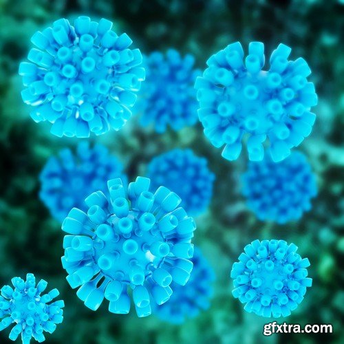 Stock Photos - Bacteria virus under microscope 2, 25xJPG
