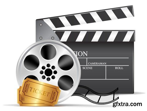 Stock Vectors - Cinema and Film 4, 25xEPS