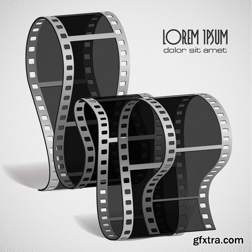 Stock Vectors - Cinema and Film 4, 25xEPS