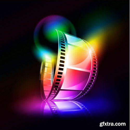 Stock Vectors - Cinema and Film 4, 25xEPS