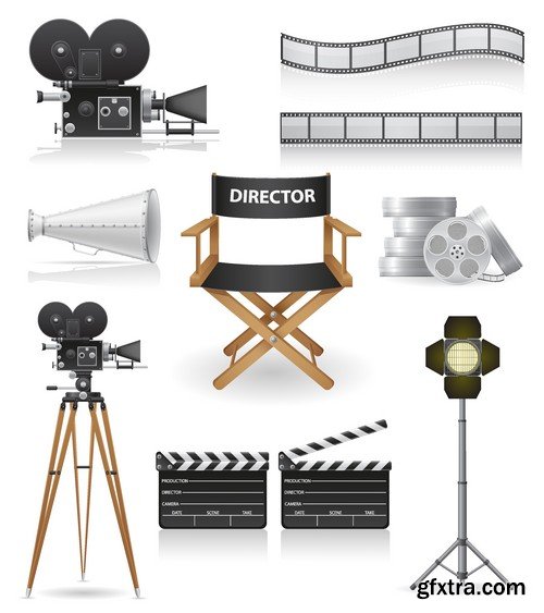 Stock Vectors - Cinema and Film 4, 25xEPS