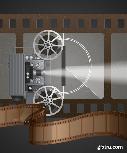 Stock Vectors - Cinema and Film 4, 25xEPS