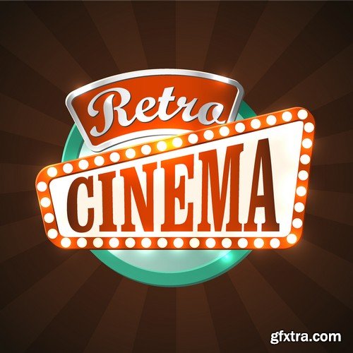 Stock Vectors - Cinema and Film 4, 25xEPS