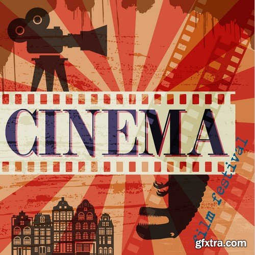 Stock Vectors - Cinema and Film 4, 25xEPS