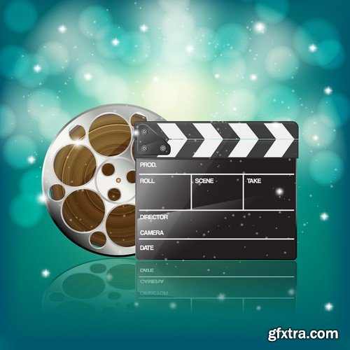 Stock Vectors - Cinema and Film 4, 25xEPS