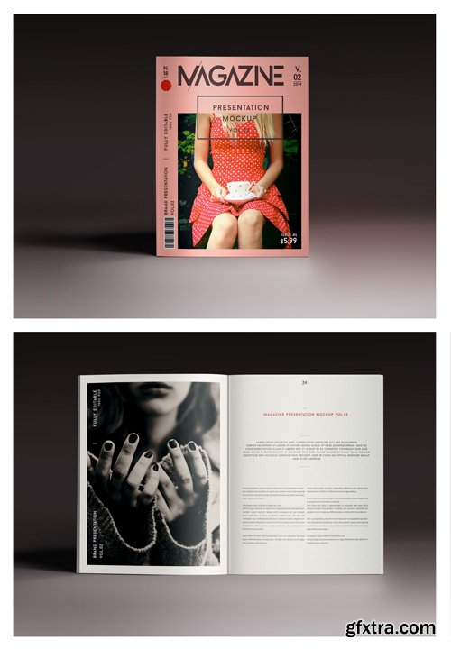 PSD Magazine Mockup View Vol 2