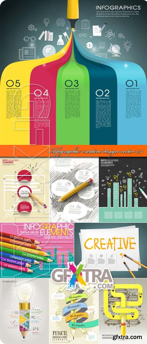 Infographic creative design vector 34