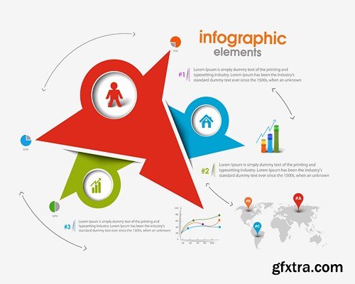 Collection of infographics vol.123, 25xEPS