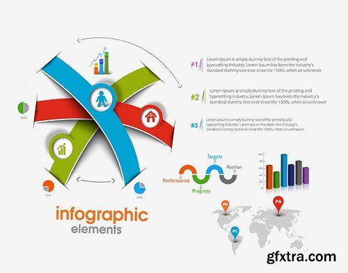 Collection of infographics vol.123, 25xEPS