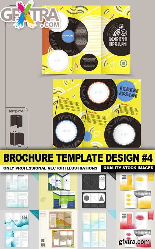 Brochure Template Design #4 - 25 Vector