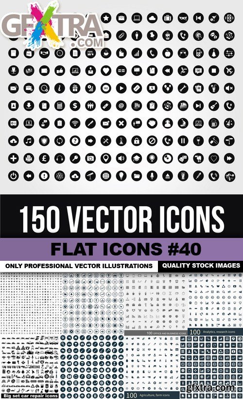 Flat Icons #40 - 25 Vectors