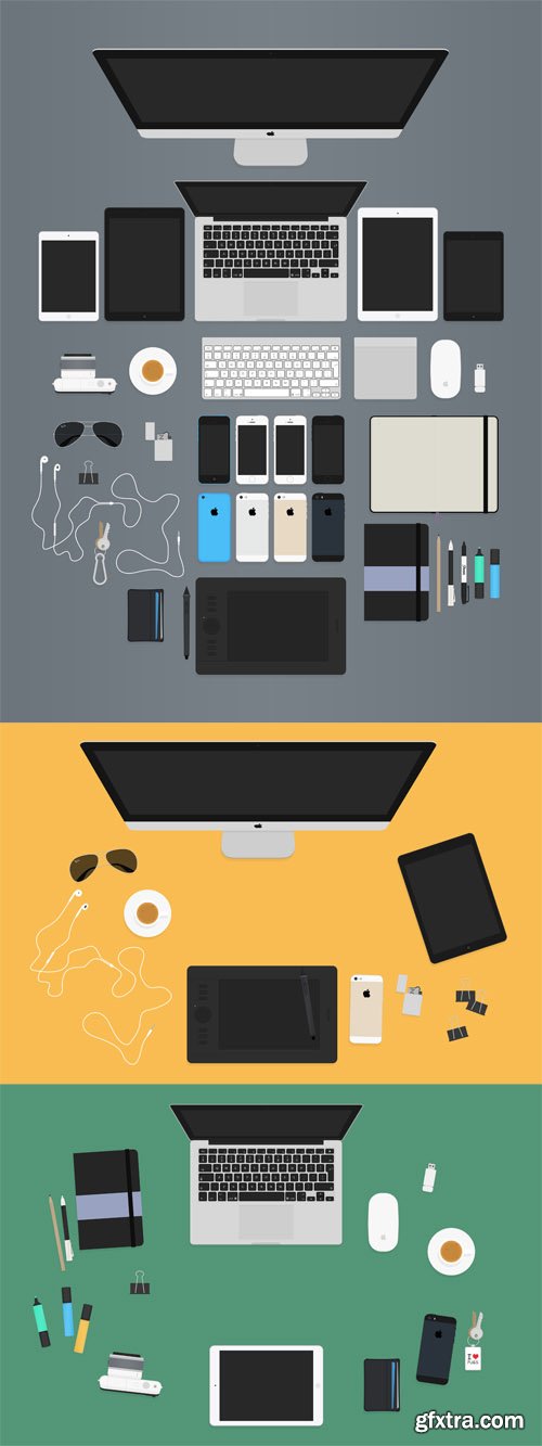 Flat Hero Header Kit Designer Essentials