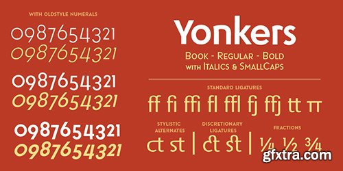 Yonker Font Family - 6 Font $230