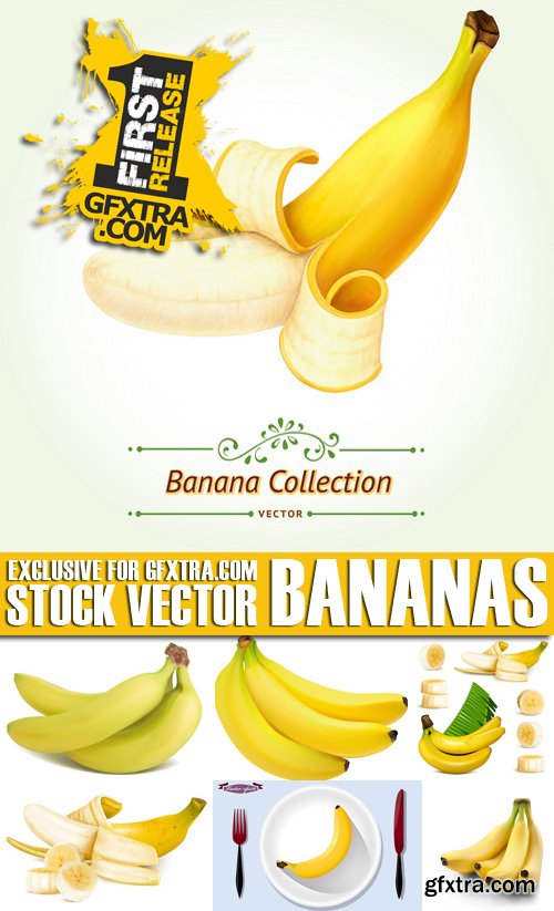 Stock Vectors - Bananas 2, 25xEPS