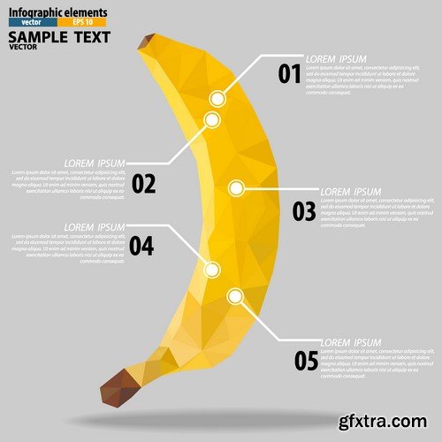 Stock Vectors - Bananas 2, 25xEPS