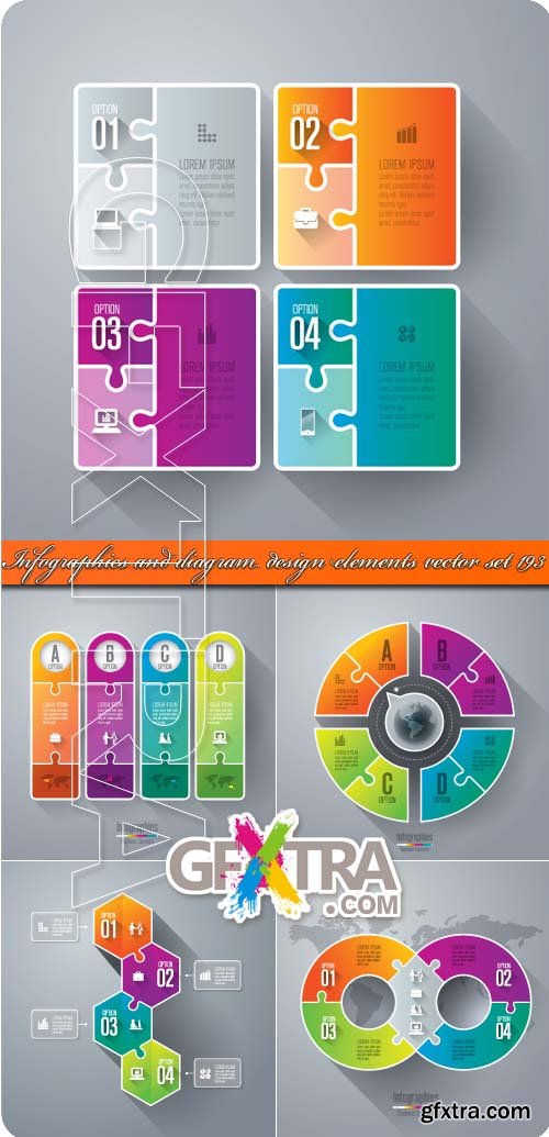 Infographics and diagram design elements vector set 193