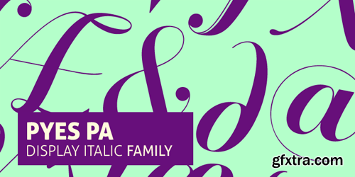 Pyes Pa Font Family - 3 Fonts for $95