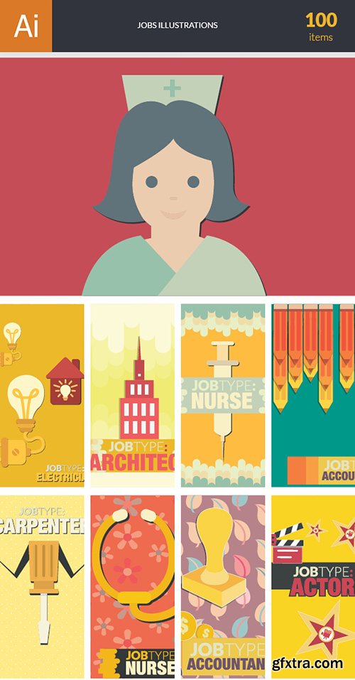 Jobs Vector Bundle 100xEPS