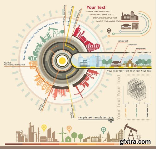 Stock Vectors - Indystrial, Industry 2, 25xEPS