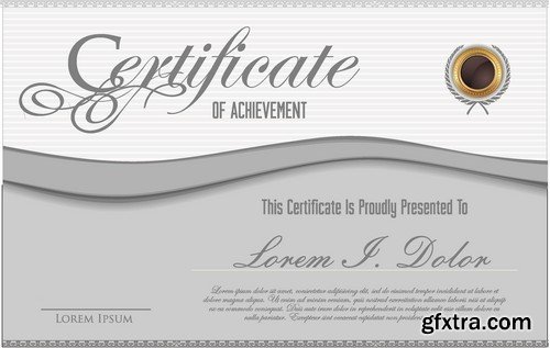 Stock Vectors - Certificate Template 4, 25xEPS