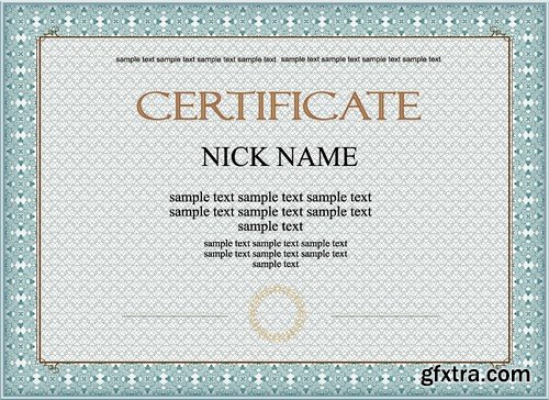 Stock Vectors - Certificate Template 4, 25xEPS