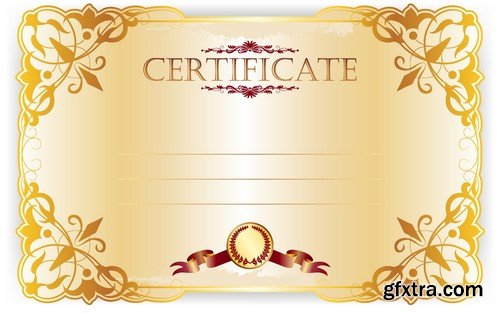 Stock Vectors - Certificate Template 4, 25xEPS