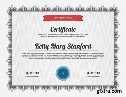 Stock Vectors - Certificate Template 4, 25xEPS