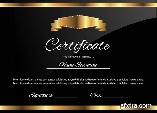 Stock Vectors - Certificate Template 4, 25xEPS