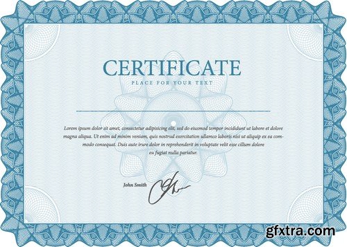 Stock Vectors - Certificate Template 4, 25xEPS