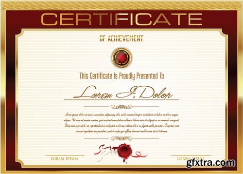 Stock Vectors - Certificate Template 4, 25xEPS