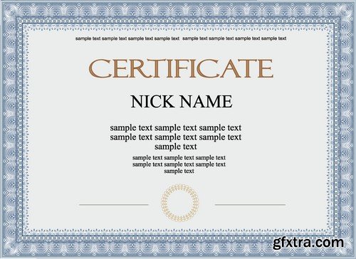 Stock Vectors - Certificate Template 4, 25xEPS