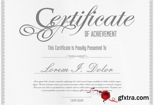 Stock Vectors - Certificate Template 4, 25xEPS