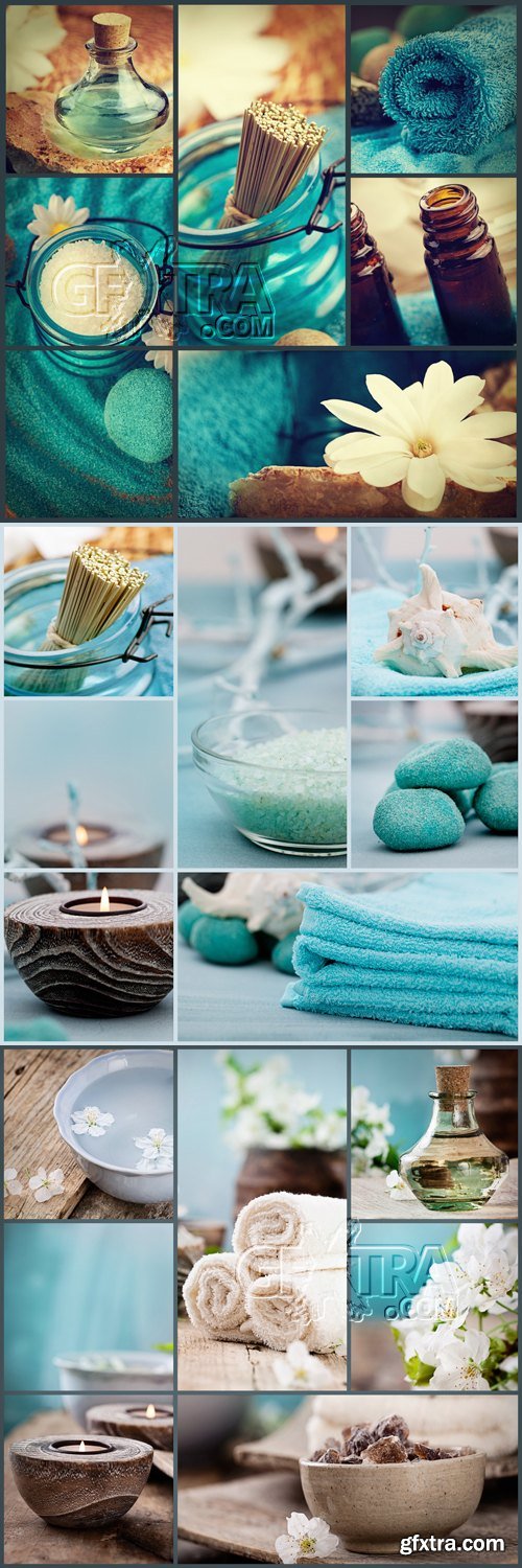 Stock Photo - Blue Spa Backgrounds