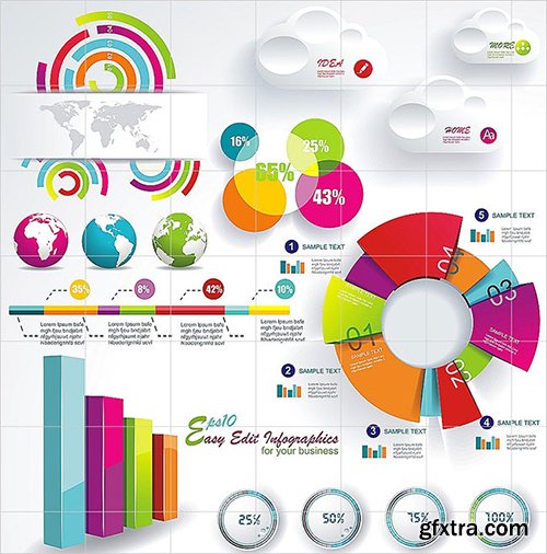 100 Premium Infographics V2 from Ingimage