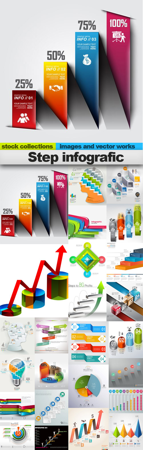 Step infografic vector,25 x EPS