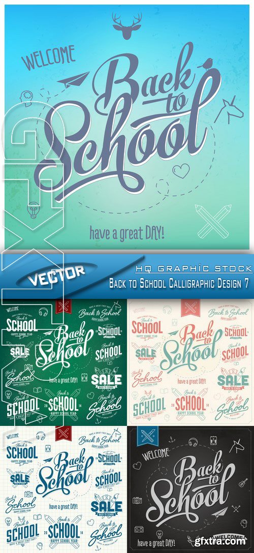 Stock Vector - Back to School Calligraphic Design 7